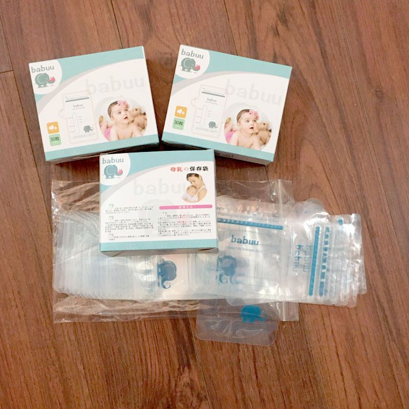 Hộp túi trữ sữa Babuu Nhật Bản 100ml ( 30 túi/hộp) #2