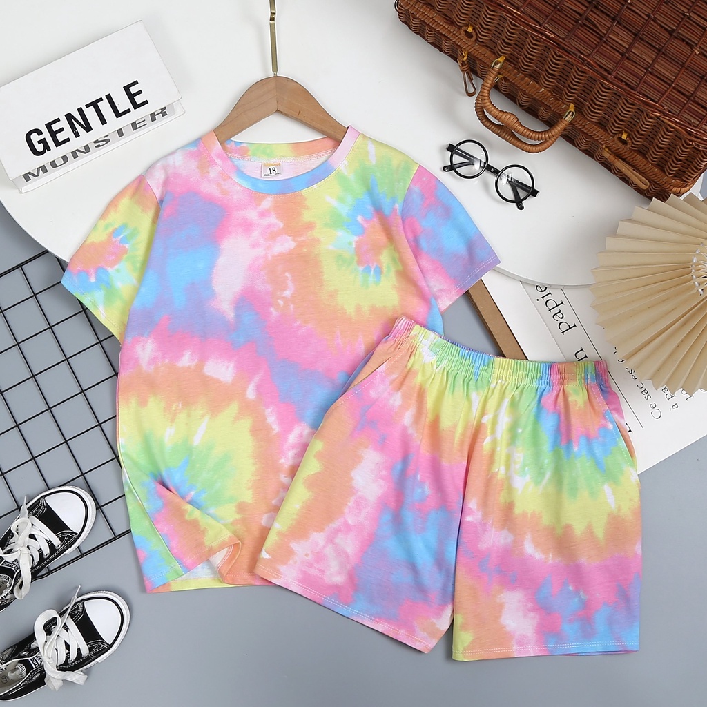 [35-55kg] Đồ bộ bé gái size đại, set mẹ và bé tay ngắn  thun cotton vnxk Jennie kids J504