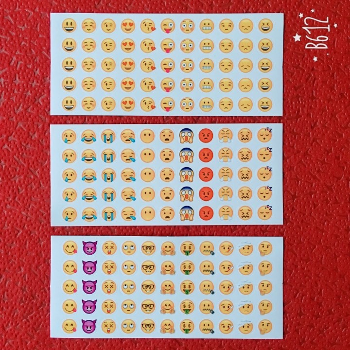 Set 12 tấm sticker Icon biểu cảm Pison dễ thương, hình dán cute đáng yêu - PVN1736 - 1 bộ