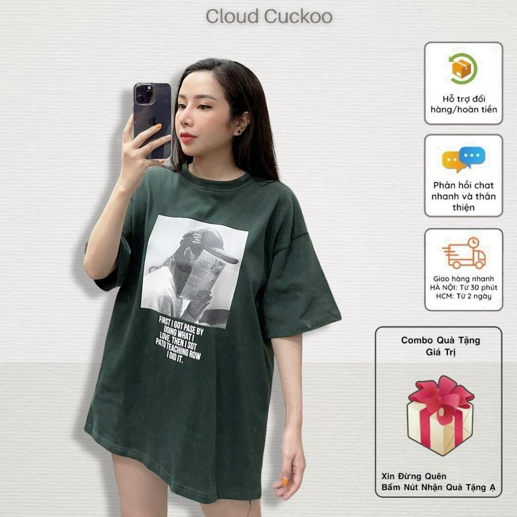 Áo Thun Dáng Rộng In Hình Cô Gái Phong Cách Vintage Chất Cotton Mềm Mịn Thông Thoáng - Mã Số: 20641