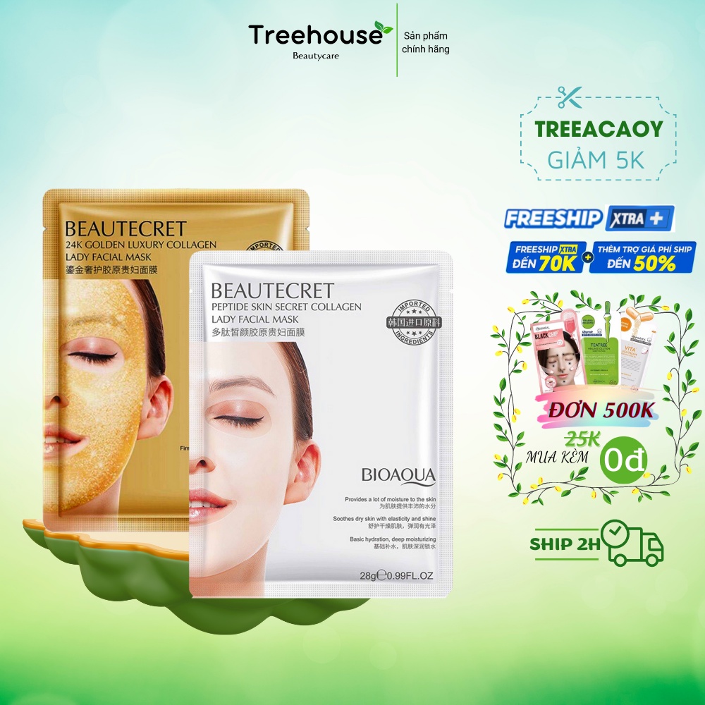 Mặt nạ thủy tinh trong suốt dạng thạch Collagen BIOAQUA TREEHOUSE SHOP