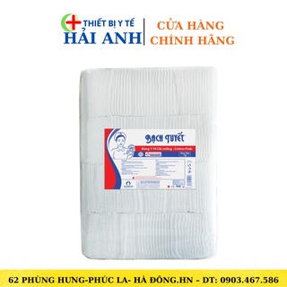 Bông Y Tế Cắt Miếng Bạch Tuyết 1kg Kích Thước 10x10 - Hàng Chính Hãng