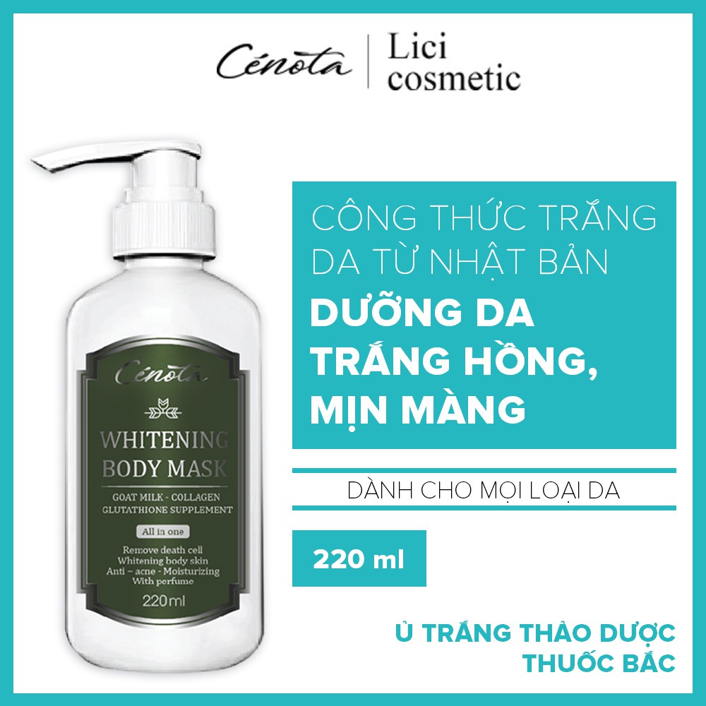 Ủ trắng toàn thân Cénota, ủ trắng da thảo dược thuốc bắc