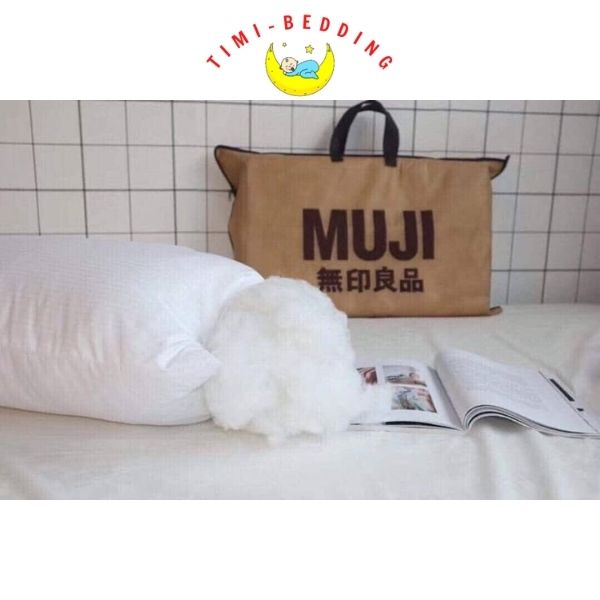 Ruột gối muji xuất nhật kẻ sọc 50x70cm – Ruột gối nằm ngủ cao cấp, mềm mại - Timibedding