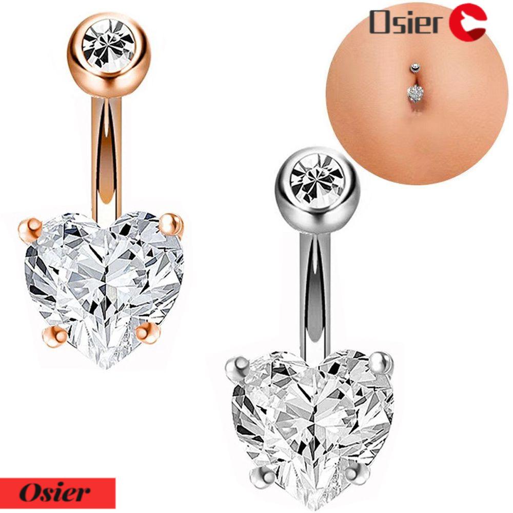 Khuyên Rốn Hình Trái Tim Đính Đá CZ 1 Cái