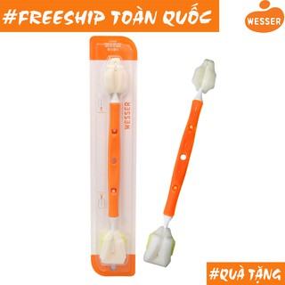 Cọ rửa bình sữa Wesser đa năng cho bình cổ rộng và cổ hẹp sử dụng mút cao cấp, có thể xoay 360 độ