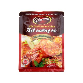 Xốt gia vị hoàn chỉnh ướp thịt nướng xá xíu Barona gói 80g