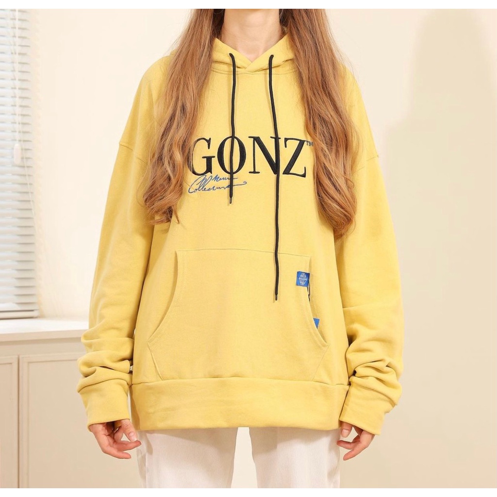 Áo Hoodies Nỉ GONZ Mùa Đông Form Rộng Màu Vàng áo khoác unisex form rộng nữ nam ,có mũ thời trang