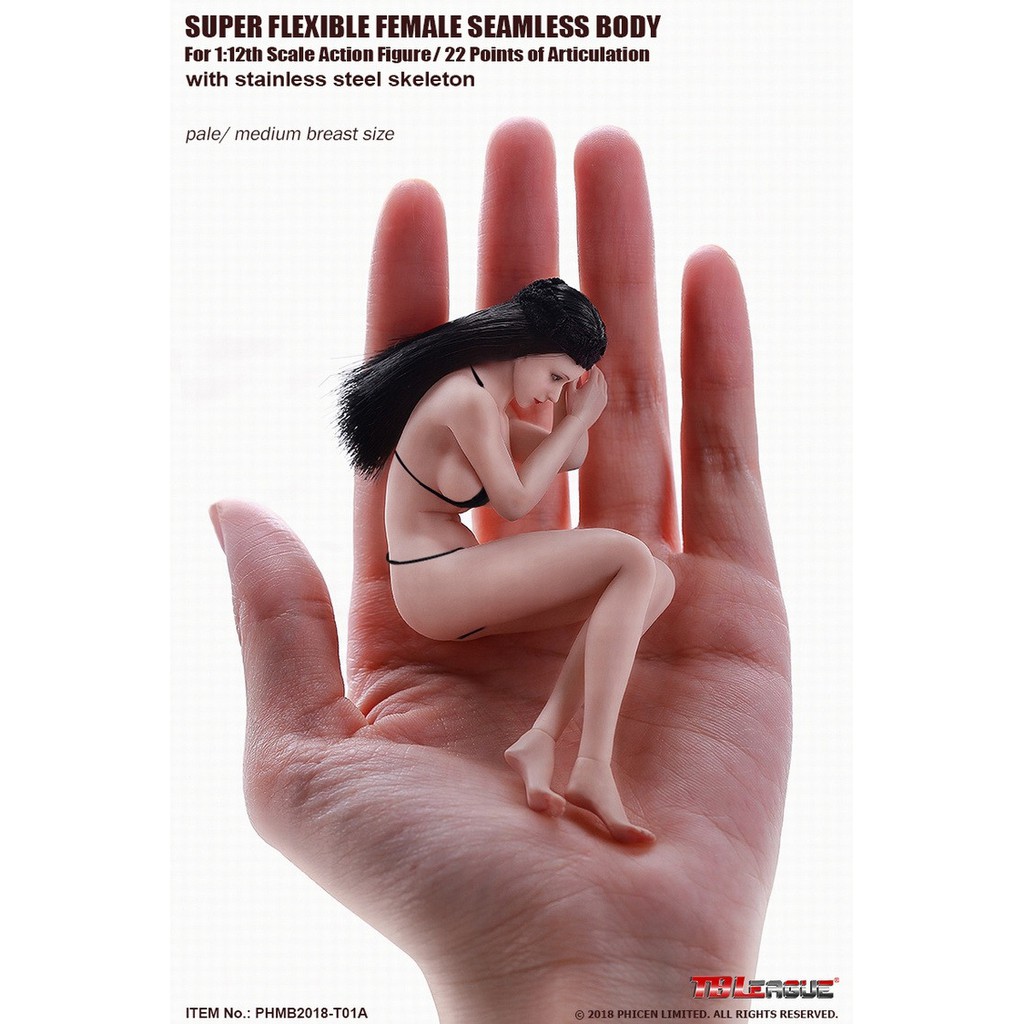 Mô hình búp bê figure 1/12 TBleague PHICEN Pale da trắng kèm Head
