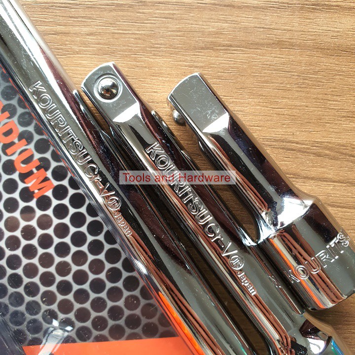 Bộ cần siết tự động đảo chiều hãng Kapusi Nhật Bản kèm 2 Tay nối dài khẩu hệ 1/2 inch