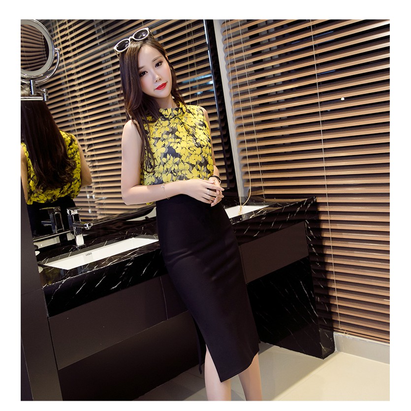 Chân váy bút chì, chân váy nữ xẻ tà chất vải thun co giãn form ôm tôn dáng CV02 | BigBuy360 - bigbuy360.vn