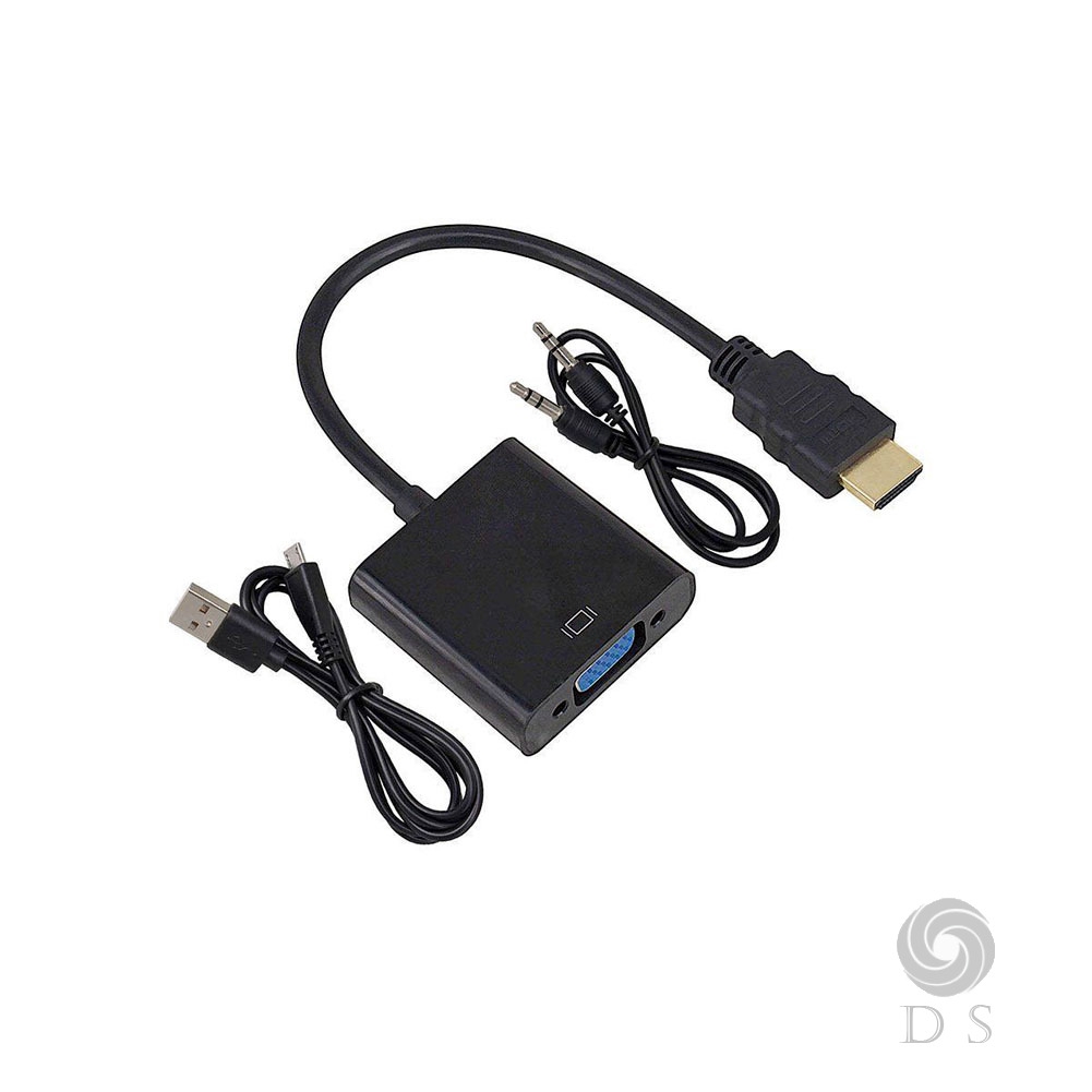Bộ Chuyển Đổi 1080P Hdmi Sang Vga Kèm Dây Cáp Âm Thanh Cho Hdtv Pc | BigBuy360 - bigbuy360.vn