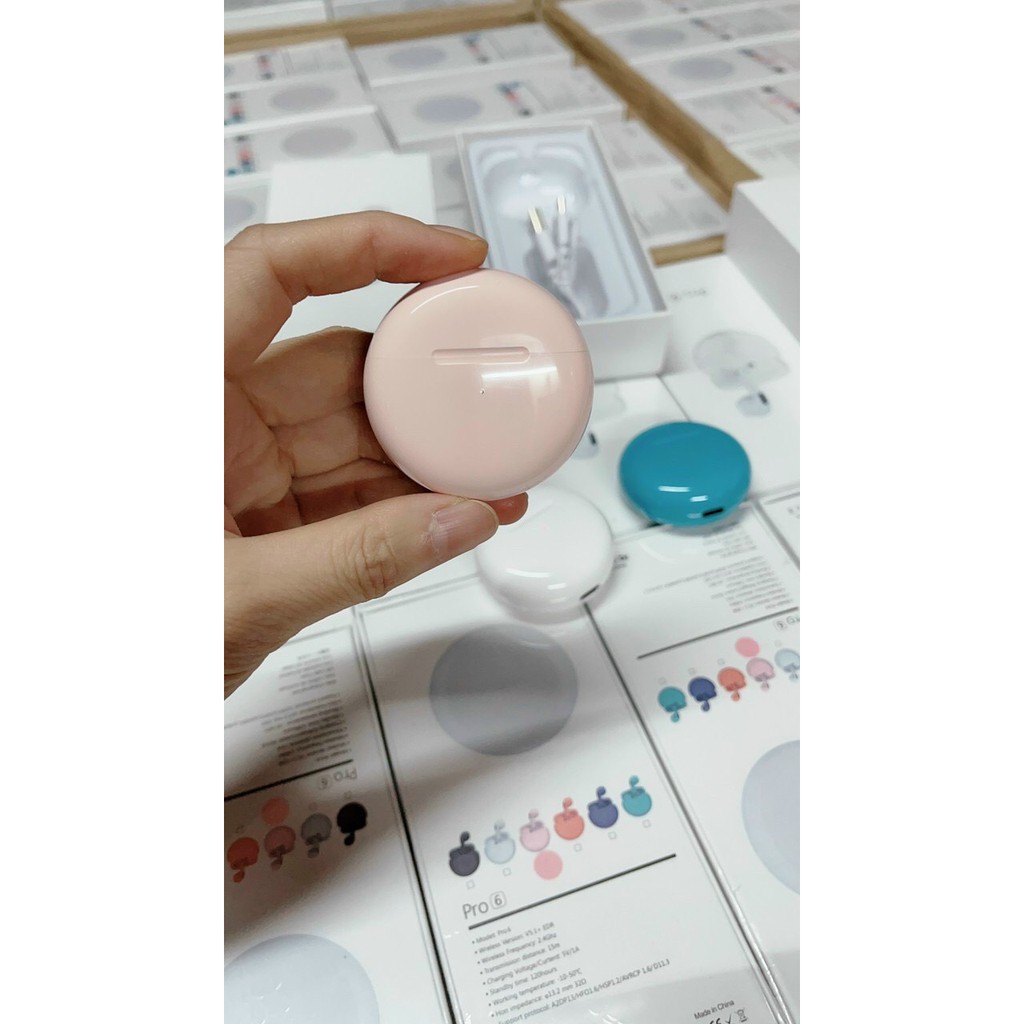 Tai Nghe Bluetooth Pro 6 TWS💓 Phiên Bản Cao Cấp Nhất - Cảm Biến, Đổi Tên - Nhiều Màu - Bảo Hành 6 Tháng
