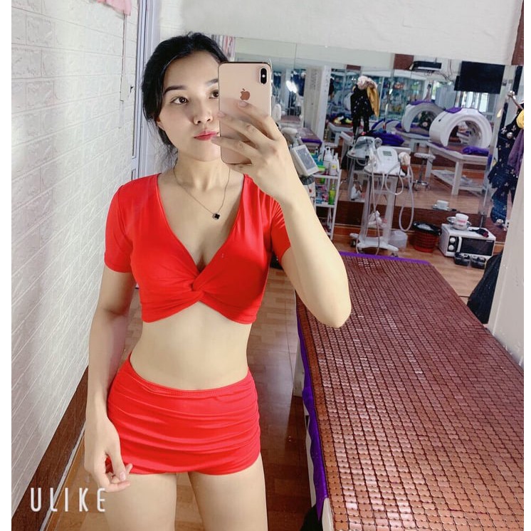 Bikini 2 mảnh cạp cao, áo croptop, Đồ Bơi Đi Biển Đẹp