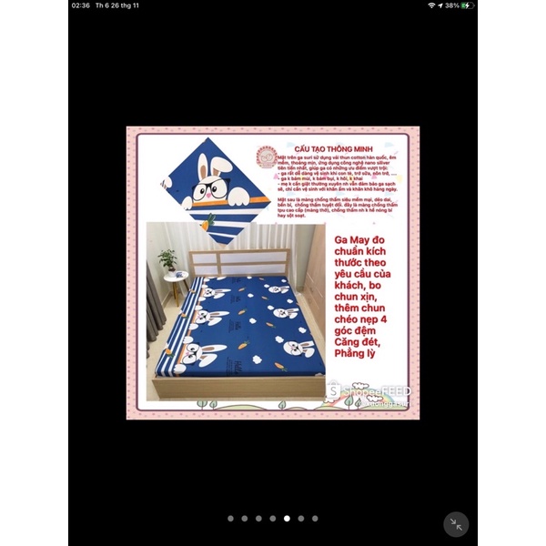 Ga Chống Thấm Cotton Thun Nano Suri Cao Cấp, mẫu bé gái | BigBuy360 - bigbuy360.vn