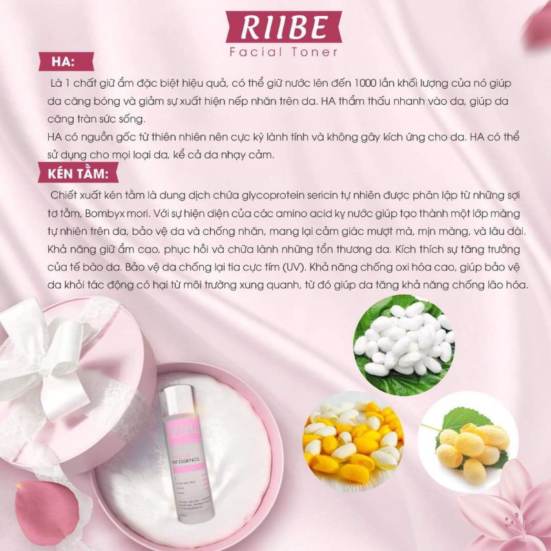 🌈TONER RIIBE  tặng kèm 30ml sữa rửa mặt riibe