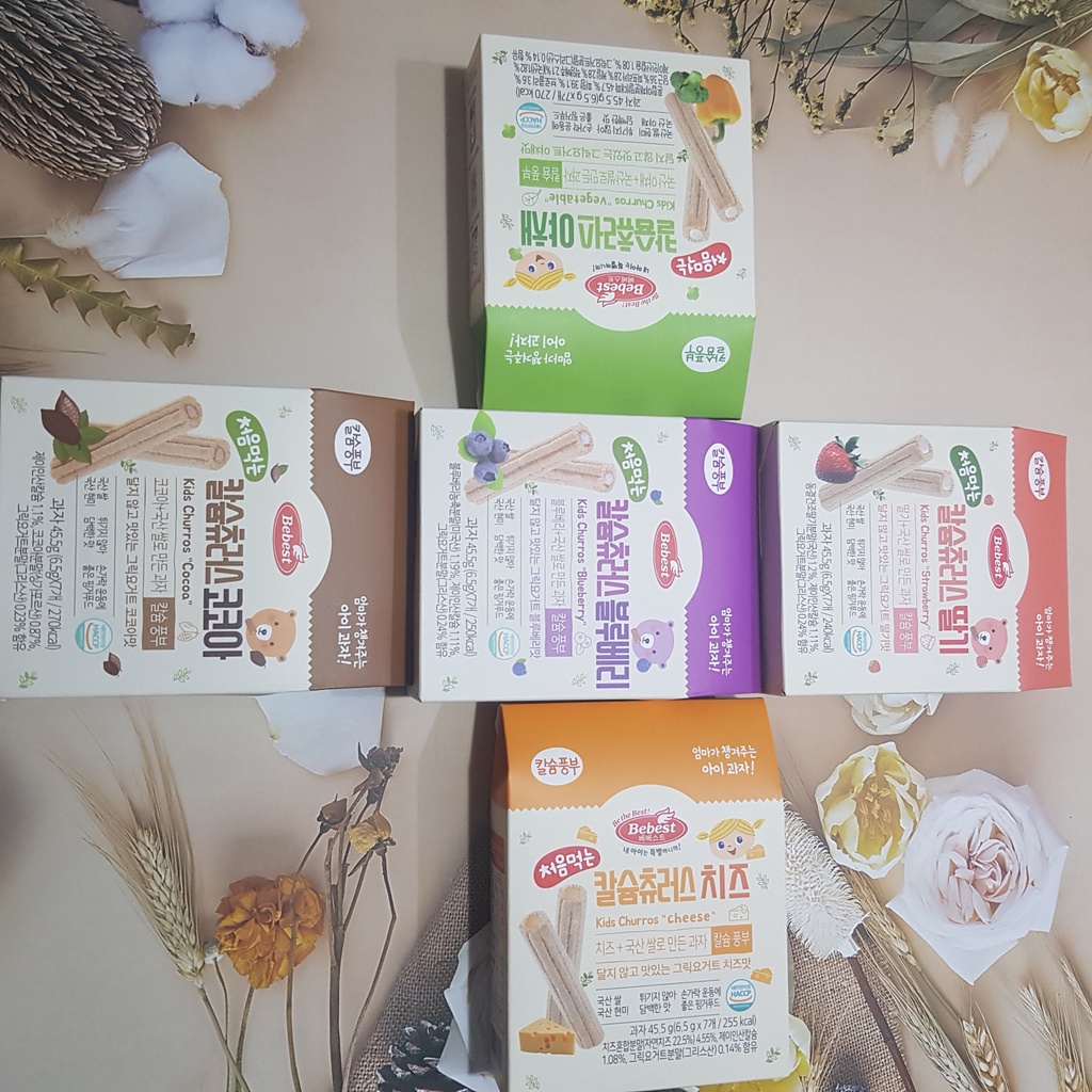 Bánh cuộn xốp bổ sung canxi BEBEST Hàn Quốc cho bé 6m+