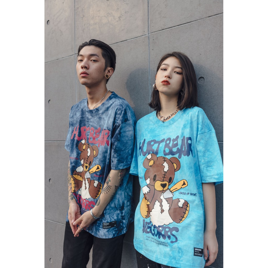 Áo phông nam nữ Hurt Bear unisex đẹp form rộng kiểu Oversize cá tính, áo thun nam nữ RevoltClothes T536