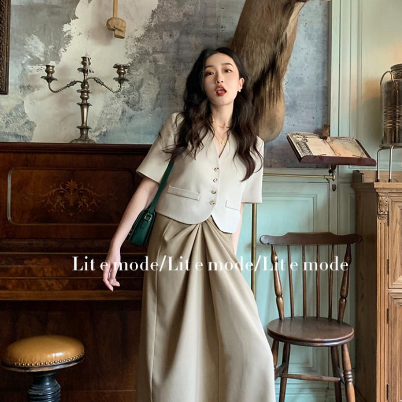 Áo Khoác Cổ Chữ v Tay Ngắn Thời Trang Mùa Hè Phong Cách Mới Dành Cho Nữ | BigBuy360 - bigbuy360.vn