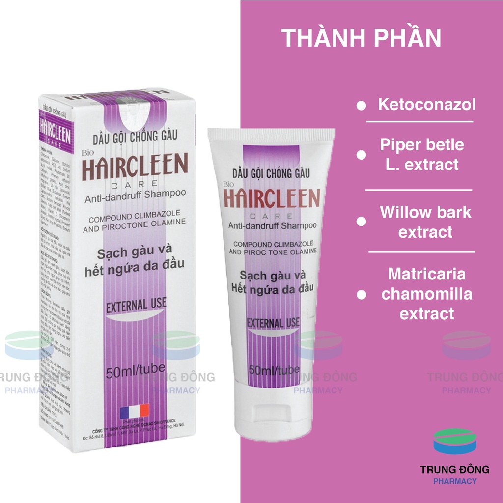 Dầu gội chống gầu HAIRCLEEN, sạch gàu hết ngứa da đầu - Trung Đông Pharmacy