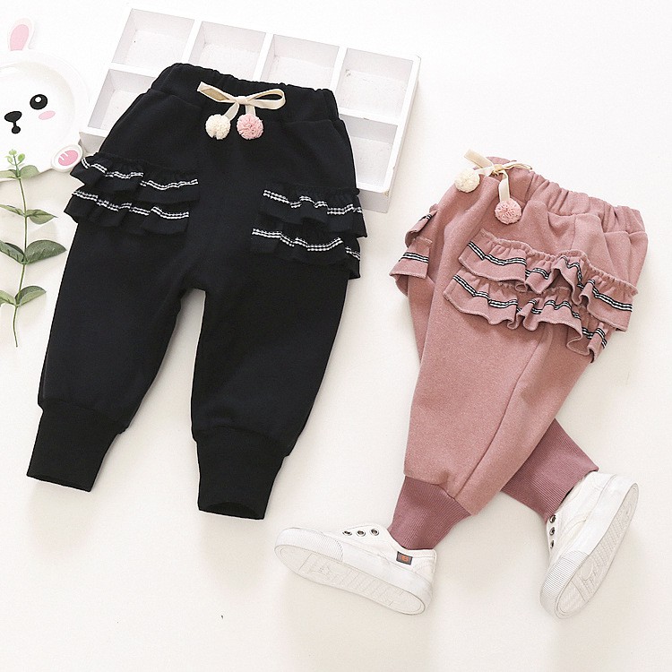 Quần baggy bé gái điệu đà size 10-17kg QD04