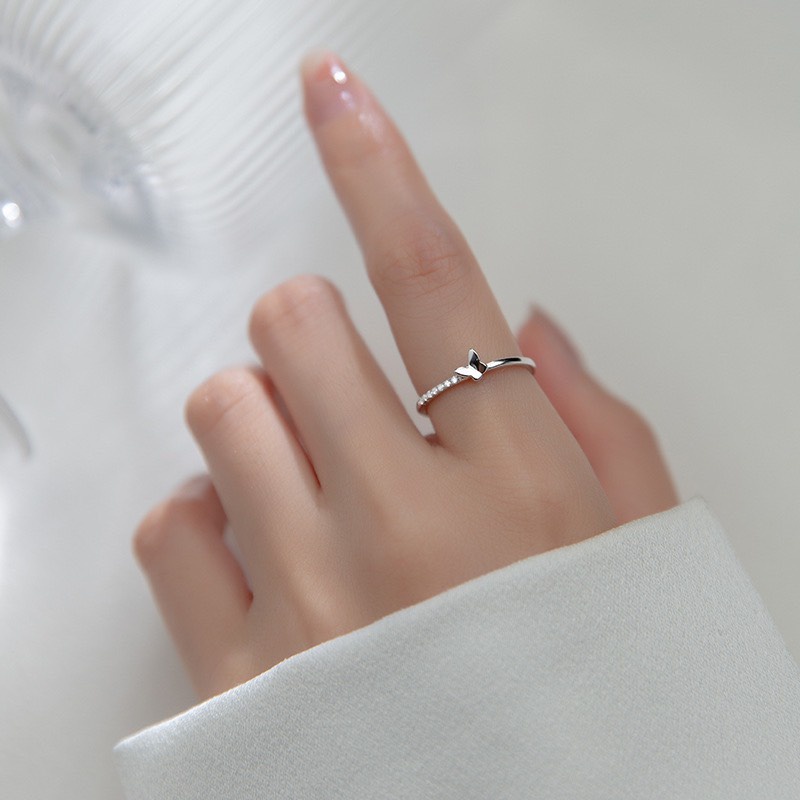 Nhẫn bạc nữ 925 free size Little Butterfly xinh xắn dễ thương Dế Bạc -N6047