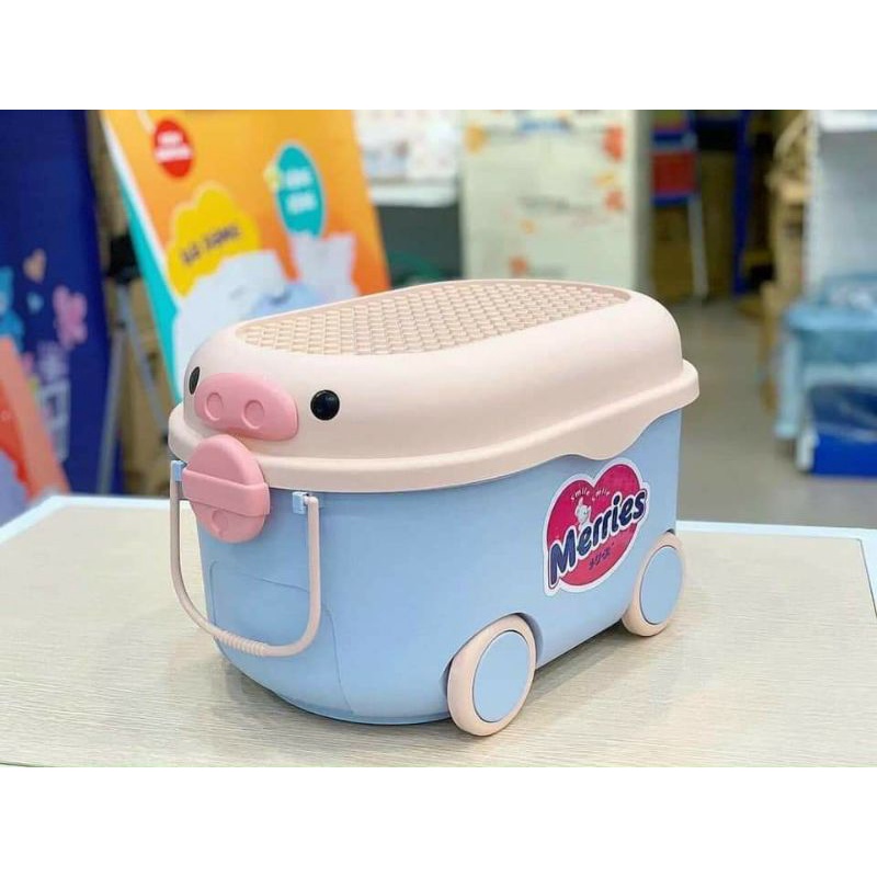 Hộp đựng đồ chơi đa năng có bánh xe Merries