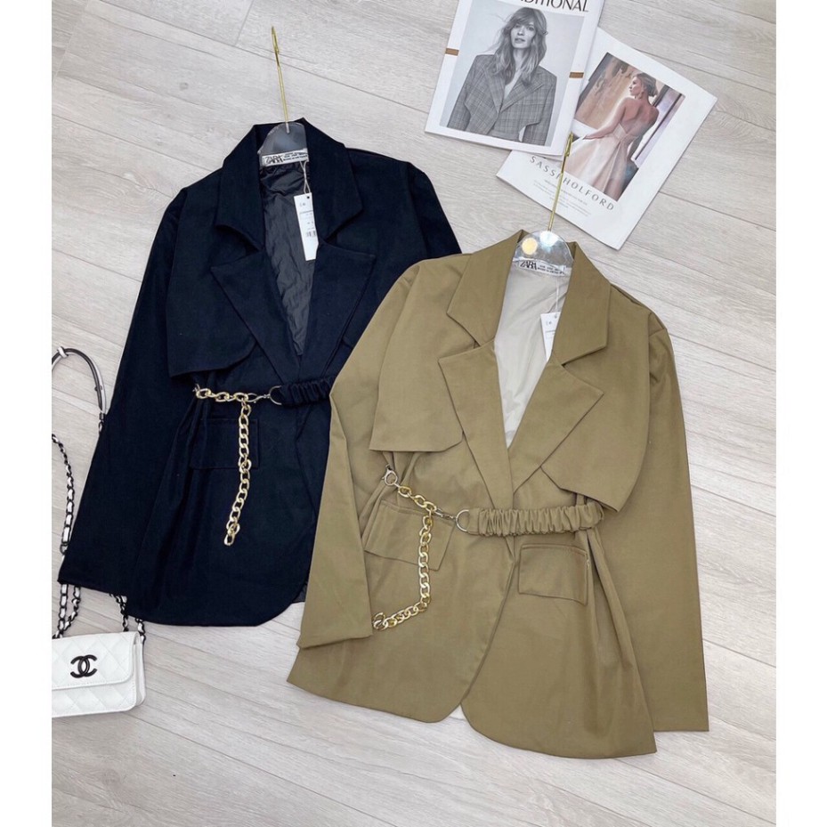 Áo Balazer 2 Lớp ,Áo Vets Đai Xích phong cách hàn quốc màu trơn be (nâu cafe), đen . MET SHOP | BigBuy360 - bigbuy360.vn