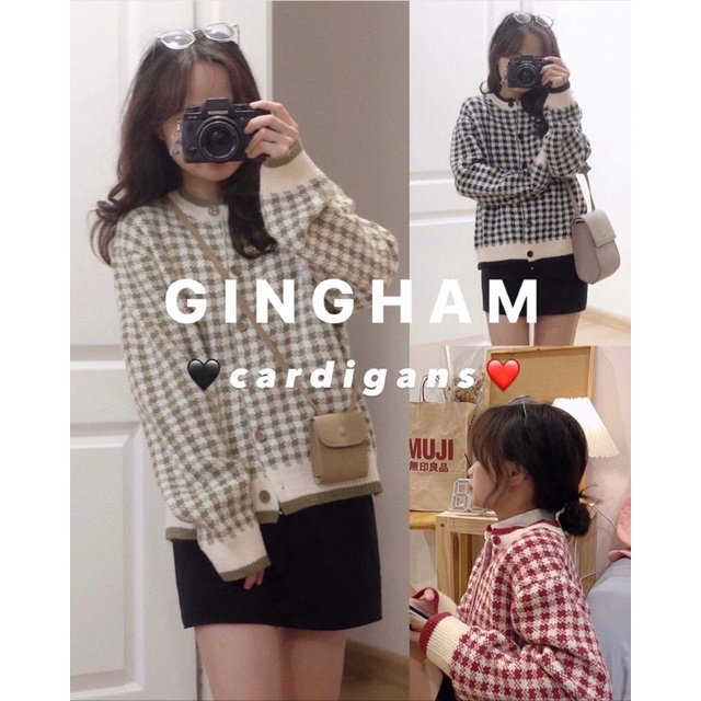 Áo cardigan kẻ nhiều màu