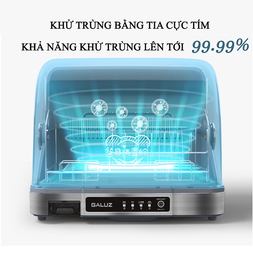 Máy sấy bát và diệt khuẩn tia UV bát đĩa Galuz dung tích 42L BJG-68 - Hàng chính hãng, Bảo hành 18 tháng