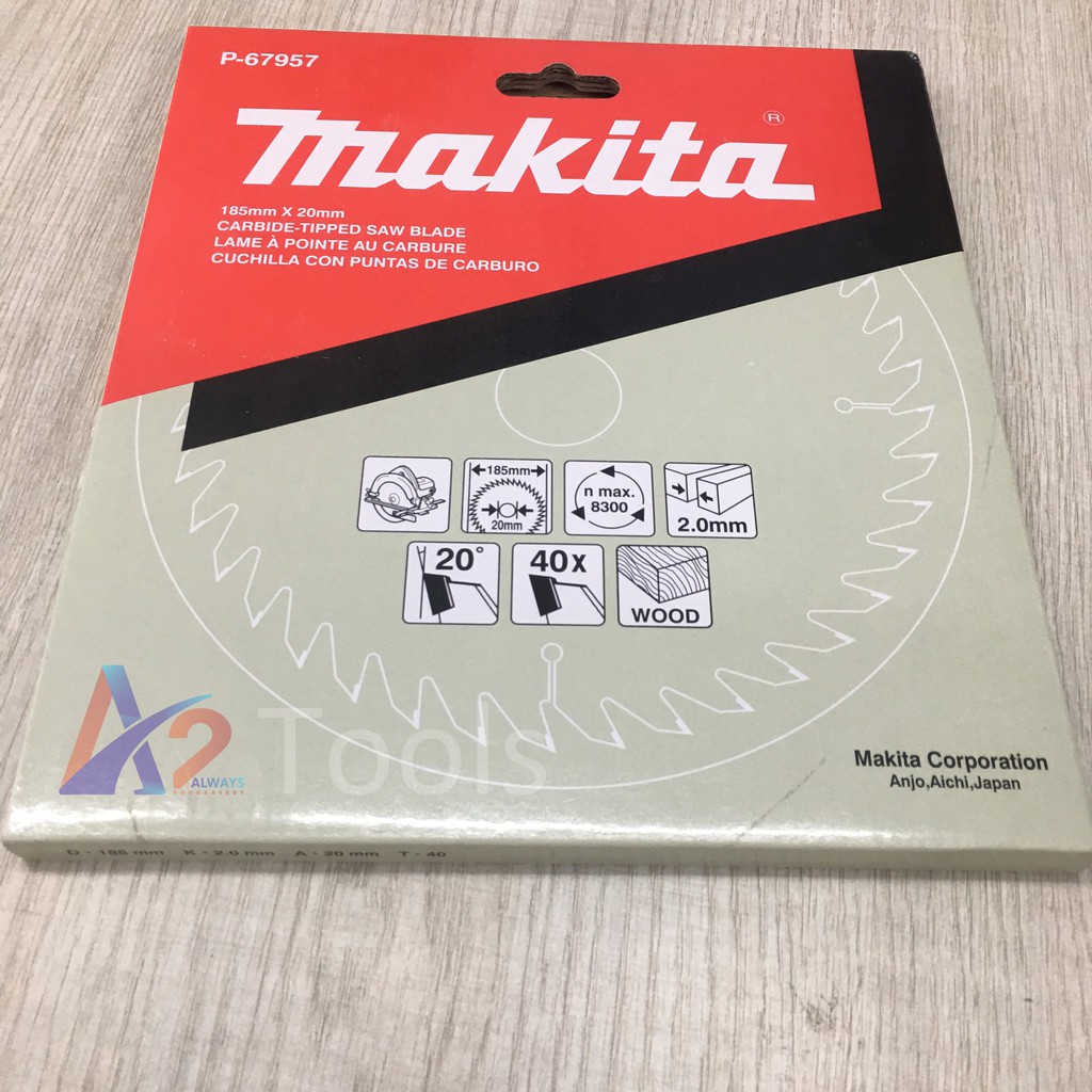 Lưỡi cắt gỗ 185x20mm 40 răng Makita P-67957