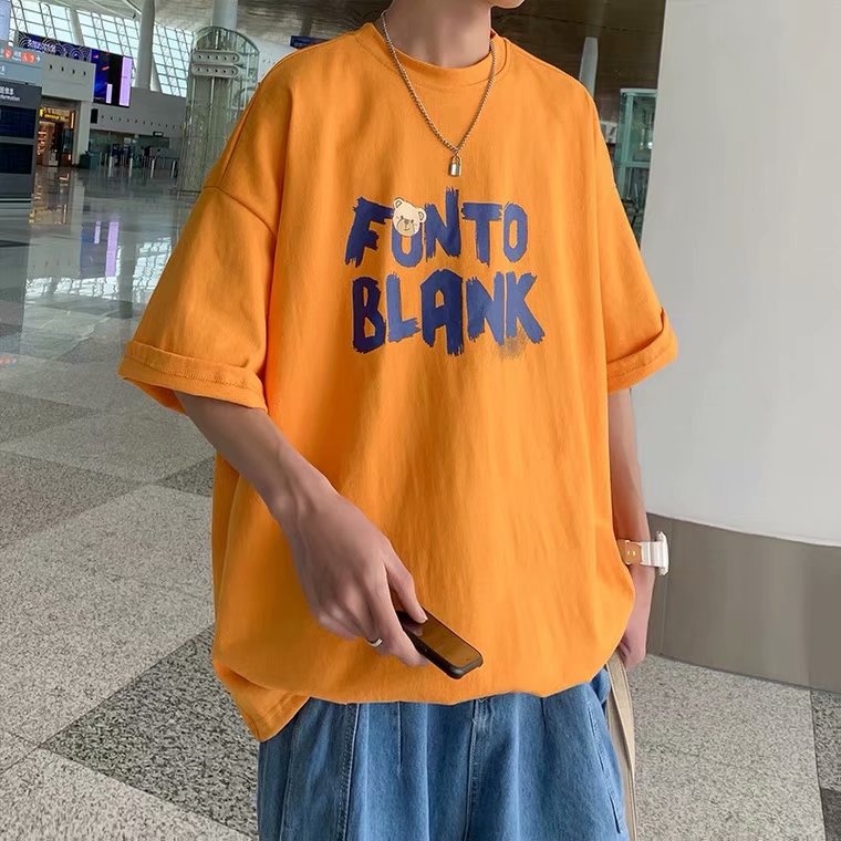 Áo Thun Ngắn Tay Form Rộng Phong Cách Năng Động Cá Tính Size M-5XL