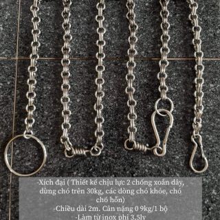 Xích inox cho chó mèo chống han rỉ