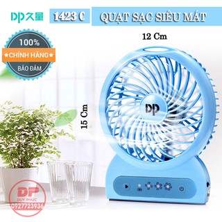 QUẠT SẠC MINI KÈM ĐÈN PIN NHỎ GỌN – TIỆN LỢI DP-1423C