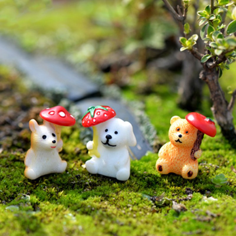 1 Đồ trang trí Chú Chó / Gấu / Nấm / Nấm / Chuột Hamster / Dâu Tây / Gấu Nhỏ Trang Trí Tiểu Cảnh