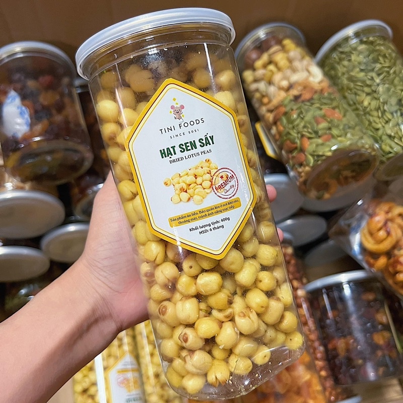 (TNF) 400G Hạt Sen Sấy Giòn Tini Foods Loại 1 - Hàng Chuẩn VSATTP