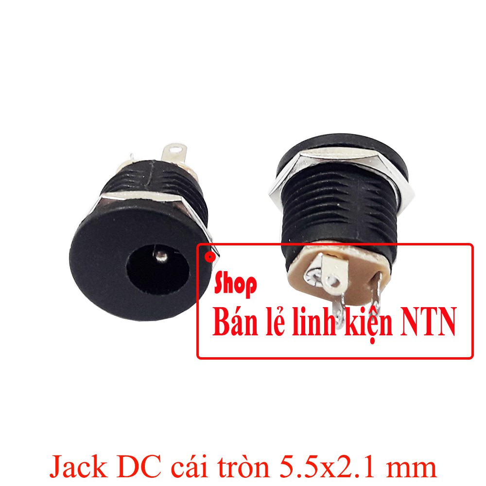 Jack DC cái tròn 5.5x2.1 mm