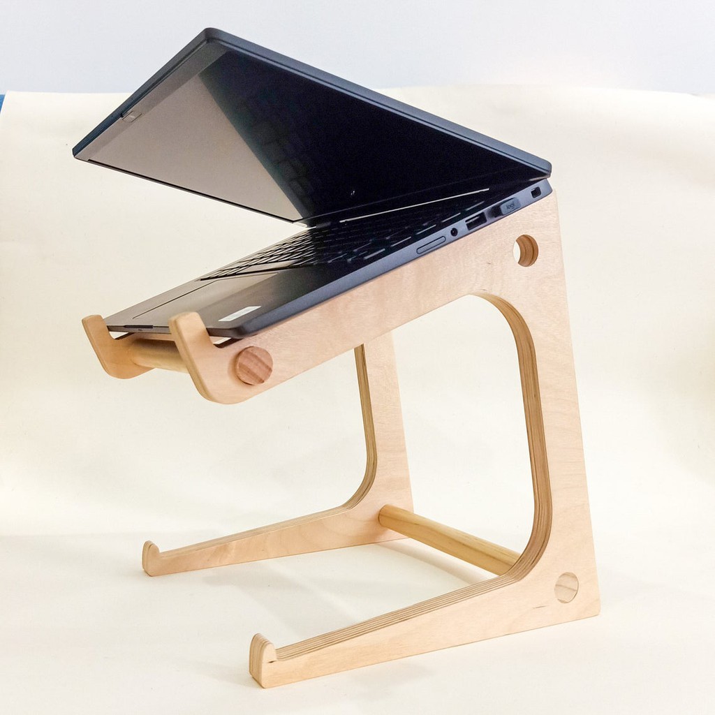 Plywood Laptop Stand - Kệ/giá đỡ Laptop bằng gỗ plywood cao cấp, phiên bản cao 27cm