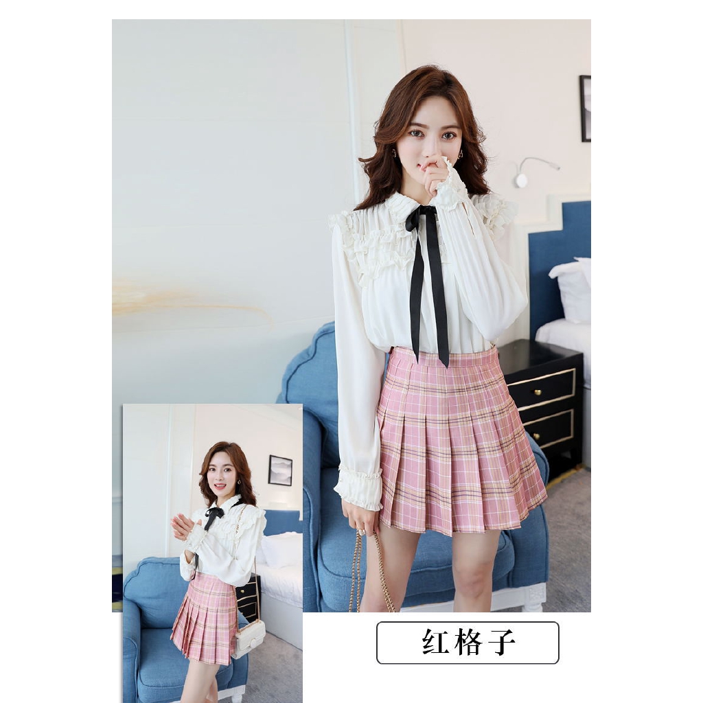 Chân váy ngắn xếp ly lưng cao phong cách Tennis thời trang cho nữ | BigBuy360 - bigbuy360.vn