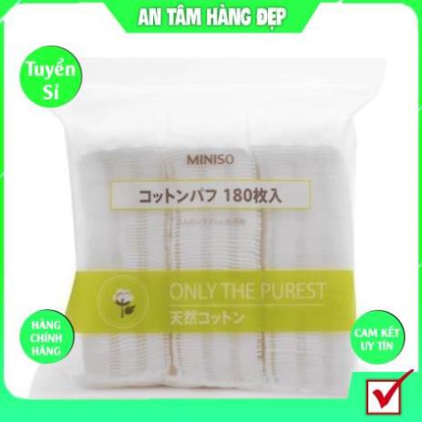 Bông tẩy trang COTTON Mềm Mại Mịn Miniso Nhật Bản 180 miếng KING DC Làm Sạch Bụi Bẩn Dễ Dàng | BigBuy360 - bigbuy360.vn