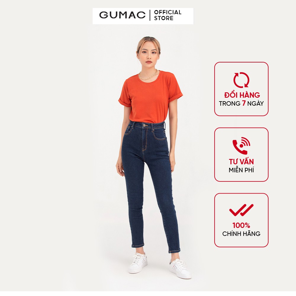 [Mã WABRGTET giảm 10% đơn 250k] Quần jeans skinny GUMAC ôm body chuẩn dáng nhiều màu QJB732