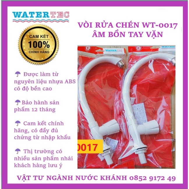 Vòi rửa chén âm bồn tay vặn mã WT 0017