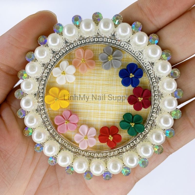 Hoa Bột Nail - Hoa Mai 3D Bột Mỹ Dùng Gắn Móng Giả Và Cả Móng Thật