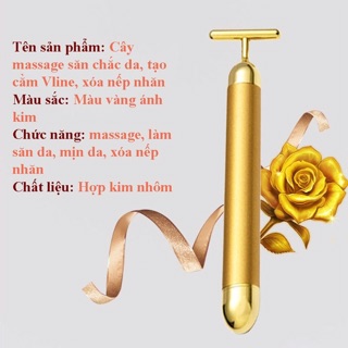 Cây lăn massage mạ vàng 24k