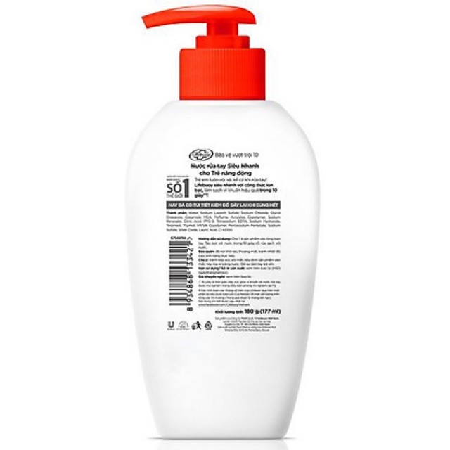 Nước Rửa Tay Lifebuoy - Bảo Vệ Vượt Trội 180ML