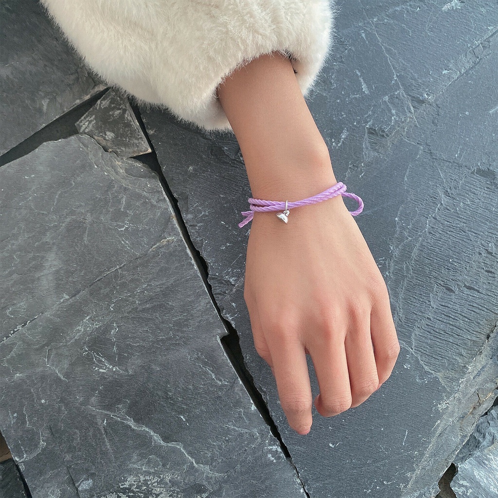 Vòng Tay Dây Bện Khóa Nam Châm Cho Cặp Đôi