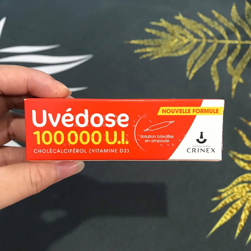 Vitamin D3 Liều Cao Pháp 100000UI Uvedose Dùng Cho Bé Từ 18 Tháng Tuổi - hangxachtaybaoanshop