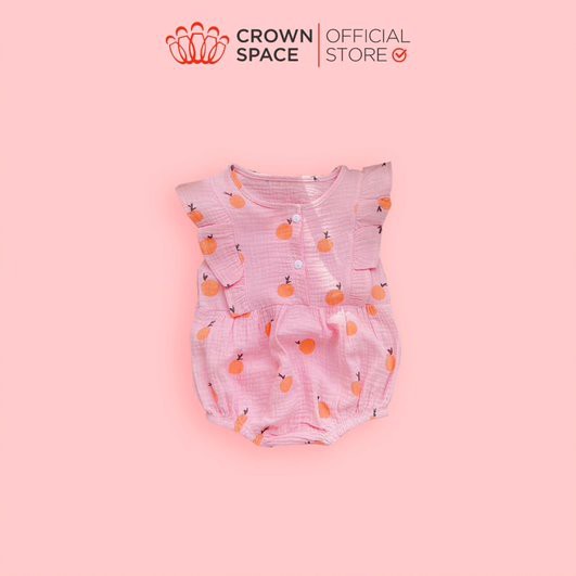 Đồ Bộ Sơ Sinh Bé Gái Chính Hãng CrownSpace Họa Tiết Trái Dứa CKGS2911304 - Thoáng Mát,Thấm Hút Mồ Hôi - Size 1 đến 7