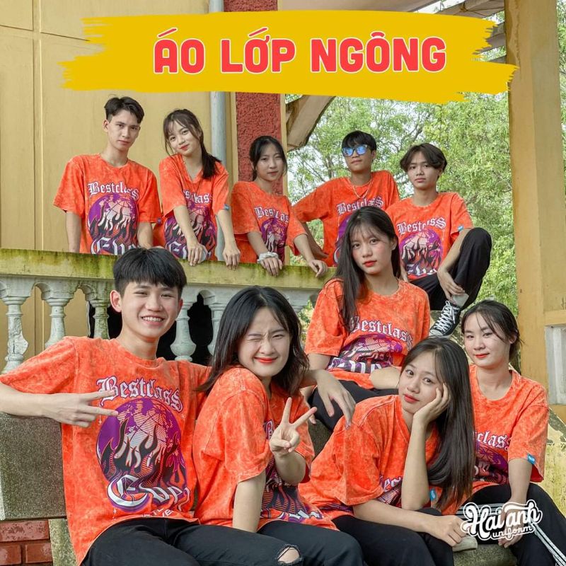 Áo lớp in theo yêu cầu, áo phản quang, nhóm loang 3d