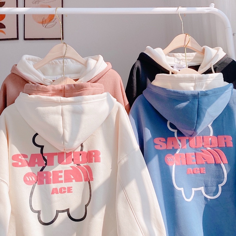 Nỉ kéo khoá thêu hình gấu | BigBuy360 - bigbuy360.vn